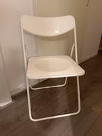 3x Niels Gammelgaard vintage IKEA witte klapstoelen Ted, Huis en Inrichting, Stoelen, Ophalen, Kunststof, Gebruikt, Drie
