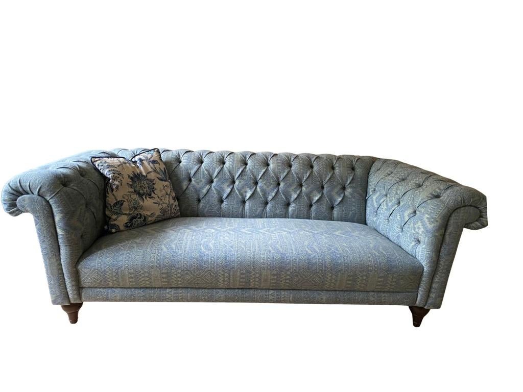 Chesterfield design Bank wol stof, Ophalen, 150 tot 200 cm, Chesterfield, 75 tot 100 cm