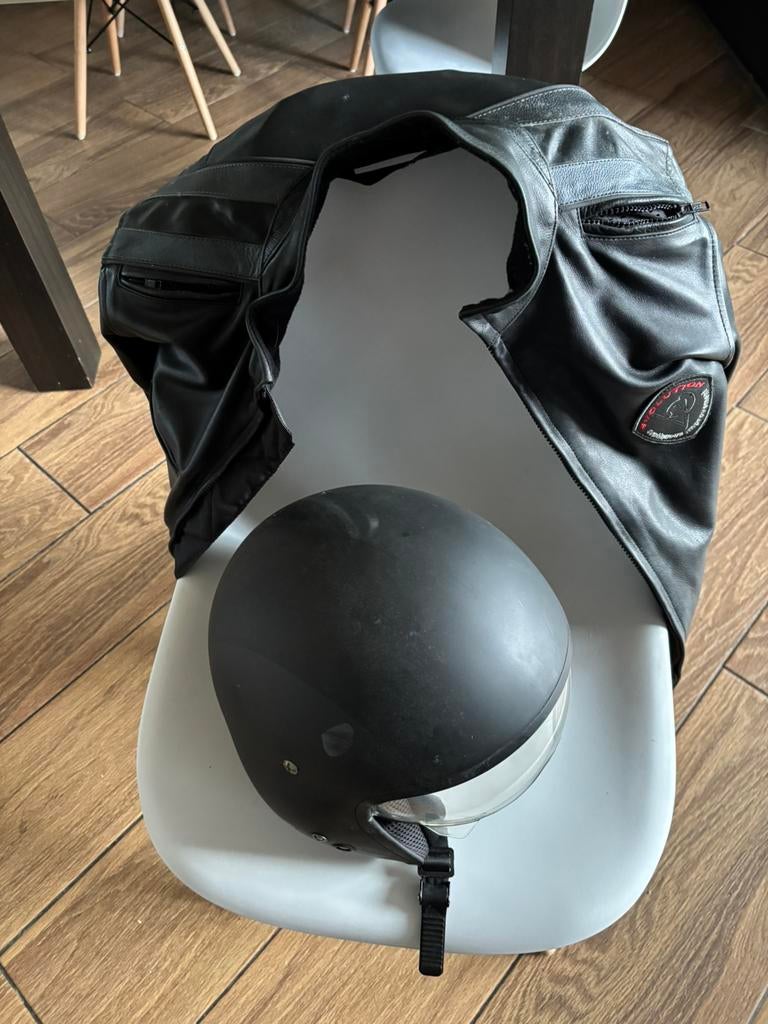 Revolution leren motorjack 48/50 en Diesel helm, Overige merken, Heren, Jethelm, Ophalen of Verzenden