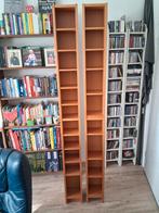 2x Houten CD- of DVDrekken, Ophalen, Gebruikt, Overige houtsoorten, Met plank(en)