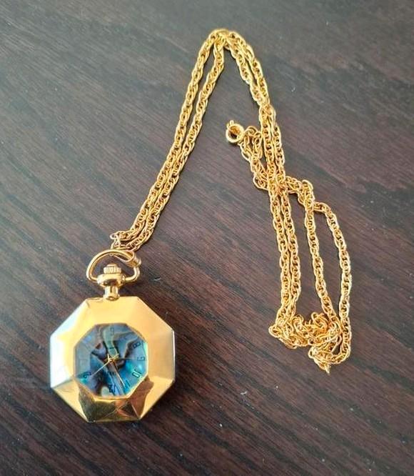 Goudkleurig Gitano Zakhorloge met Unieke Wijzerplaat, Sieraden, Tassen en Uiterlijk, Horloges | Heren, Gebruikt, Zakhorloge, Overige merken