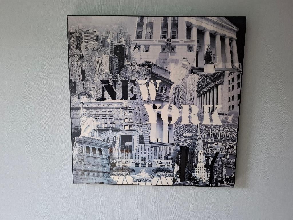Schilderij New York, Huis en Inrichting, Woonaccessoires | Schilderijen, Tekeningen en Foto's, Ophalen, 50 tot 75 cm, Zo goed als nieuw