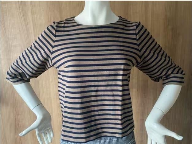 Sissy Boy Crop Top mt. L 3/4 mouw, Bruin, Maat 42/44 (L), Ophalen of Verzenden, Zo goed als nieuw