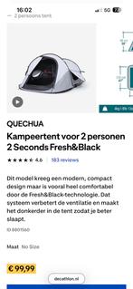 Quechua tent + comfortabel matras, Ophalen, Zo goed als nieuw, Tot en met 2