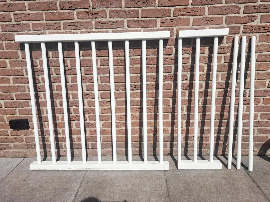 Traphek / Trapbalustrade - Wit Hout, Doe-het-zelf en Verbouw, Hout en Planken, Gebruikt, Overige typen, Overige houtsoorten, Minder dan 200 cm
