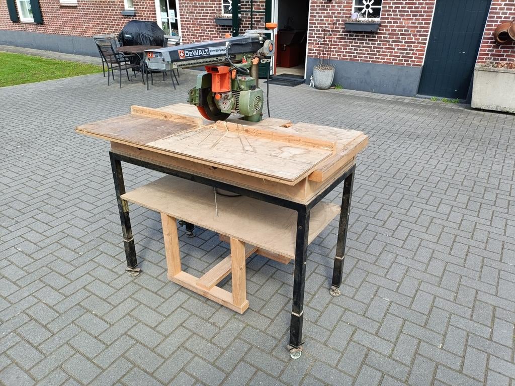 Nette Dewalt powershop DW 125 radiaal/afkortzaag, Doe-het-zelf en Verbouw, Ophalen, Gebruikt, 70 mm of meer, Afkortzaag