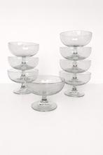 Set van 8 elegante, glazen ijscoupes, Antiek en Kunst, Ophalen