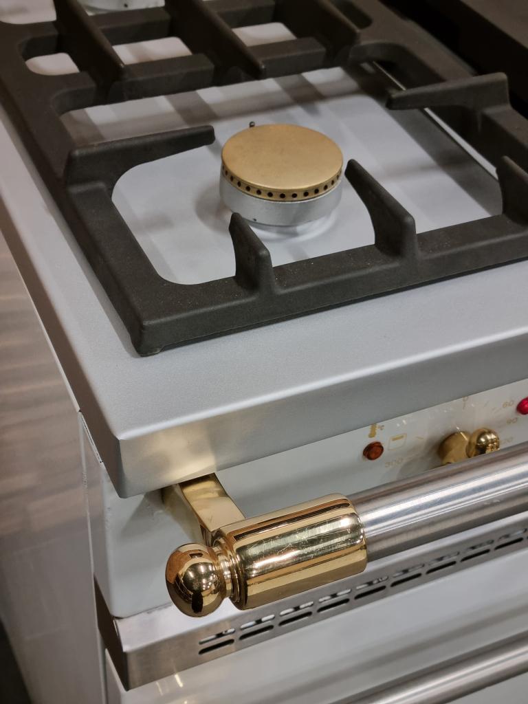 🔥Luxe Fornuis Lacanche 100cm wit + messing Coupe de Feu, Niet ingevuld, 60 cm of meer, Niet ingevuld, Ophalen of Verzenden