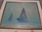 Schilderij van Henk Dekker: Zeilschepen op Zee, Ophalen of Verzenden