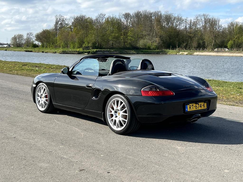 Porsche Boxster 2.5 Tiptronic Clima, soft-top, pdc achter, l, Auto's, Porsche, Automaat, Gebruikt, Cabriolet, Zwart