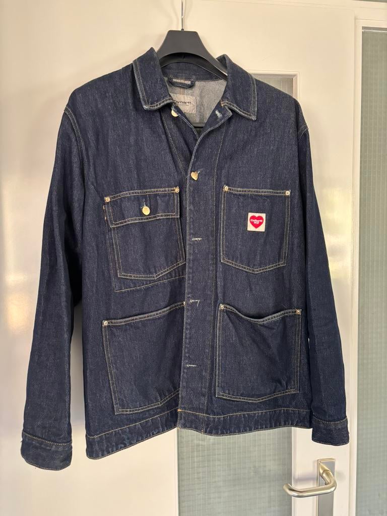 Carhartt WIP denim nash jacket, Kleding | Heren, Jassen | Zomer, Ophalen of Verzenden, Zo goed als nieuw, Maat 52/54 (L), Blauw