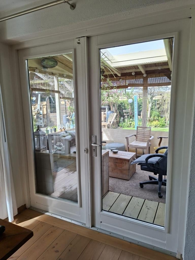 Openslaande deuren incl kozijn, Doe-het-zelf en Verbouw, Kozijnen en Schuifpuien, Ophalen, Deurkozijn, Zo goed als nieuw, 150 tot 225 cm