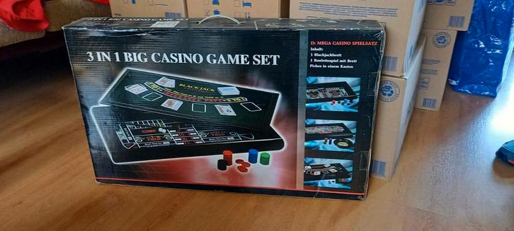 3 in 1 Casino Spelset, Hobby en Vrije tijd, Gezelschapsspellen | Bordspellen, Nieuw, Drie of vier spelers, Vijf spelers of meer