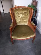 Mooie oude groene lounge stoel, Ophalen, Hout, Gebruikt, Overige kleuren