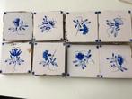 8 oud hollandse tegels uit Makkum en Harlingen  1730- 1830, Antiek en Kunst, Ophalen of Verzenden