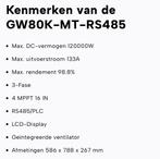 Nieuw 2x GoodWe GW80K-MT Omvormer 120.000 WP, Ophalen, 200 wattpiek of meer, Overige typen, Nieuw
