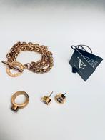TOV Essentials armband, oorbellen en ring set, Nieuw, Goud, Goud, Ophalen of Verzenden
