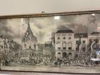 Optocht Grote markt Schiedam (1 april 1872 ) Gravure, Ophalen of Verzenden