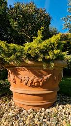 Italiaanse terracotta bloempot van Antica Fornace Montecchio, Ophalen, 40 cm of meer, Rond, Zo goed als nieuw