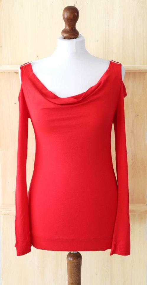 Shirt met siergesp kleur: rood 1 maat (34/40) nieuw, Kleding | Dames, Tops, Nieuw, Maat 38/40 (M), Rood, Lange mouw, Ophalen of Verzenden