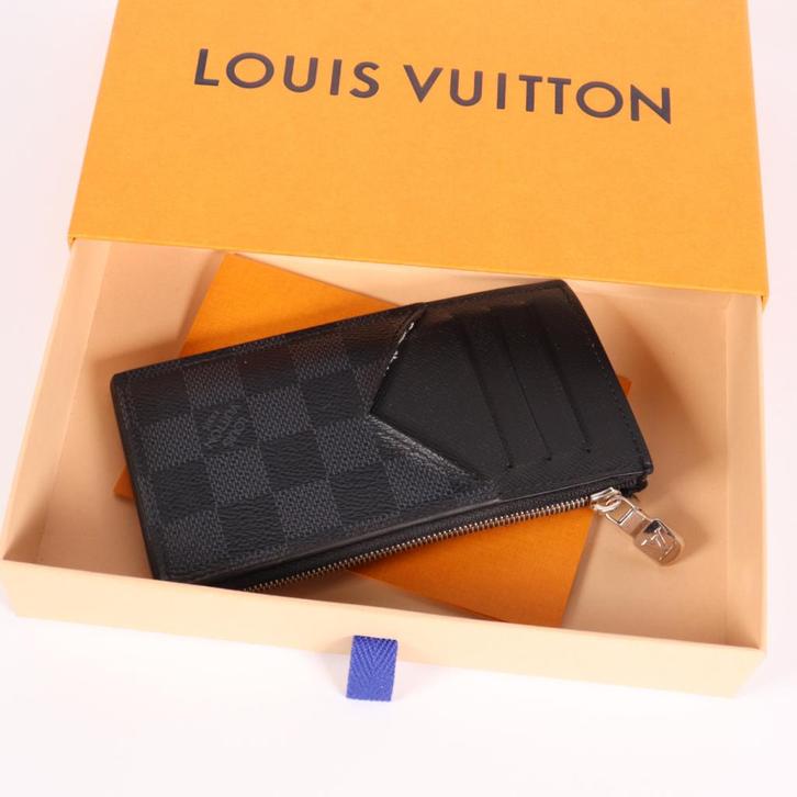 Louis Vuitton Coin Card Holder Damier Graphite Canvas - Icnl, Sieraden, Tassen en Uiterlijk, Portemonnees, Gebruikt