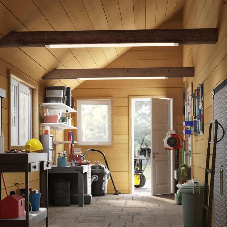 Garage Schuur verlichting Slim LED Batten 120cm 36W, Doe-het-zelf en Verbouw, Bouwverlichting, Nieuw, Lamp, Minder dan 50 watt