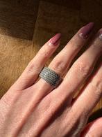 Ti Sento zilver 925 ring met zirkonia steentjes maat 17, Ophalen of Verzenden, Zo goed als nieuw, 17 tot 18, Met edelsteen