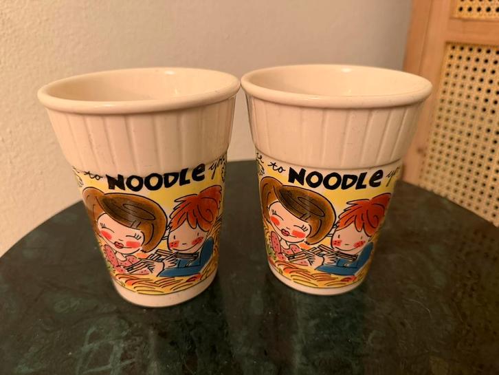 Blond Amsterdam noodle bekers, Huis en Inrichting, Keuken | Servies, Zo goed als nieuw, Kop(pen) en/of Schotel(s), Blond Amsterdam