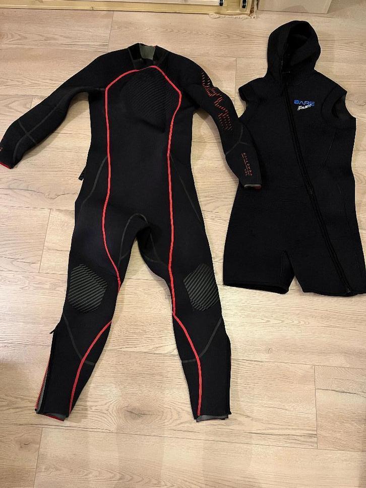 BARE Reactive semidroog heren duikpak 2x7mm, maat MLT/MGL, Watersport en Boten, Duiken, Gebruikt, Duikpak, Ophalen of Verzenden