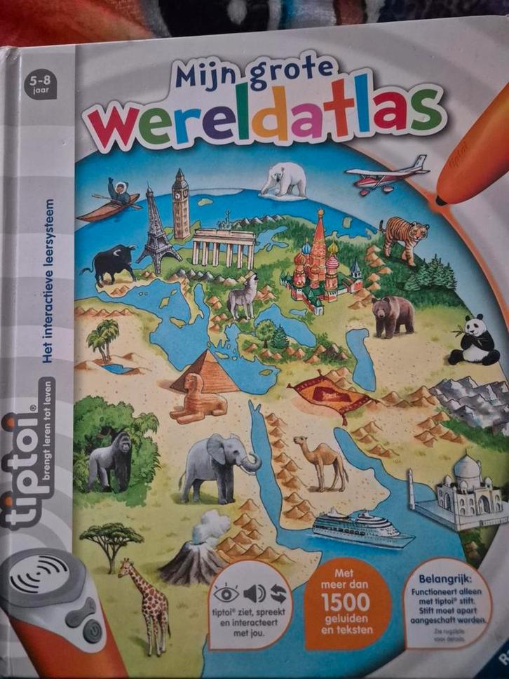 Tiptoi Mijn Grote Wereldatlas - Interactief Leren, Kinderen en Baby's, Speelgoed | Educatief en Creatief, Zo goed als nieuw, Taal en Lezen