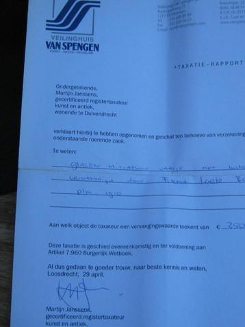 Loetz Bohemen lusterglazuur blauw vaasje miniatuur beschikbaar voor biedingen