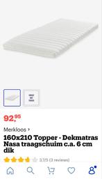 Topper traagschuim dekmatras topmatras 160 x 210, Huis en Inrichting, Slaapkamer | Matrassen en Bedbodems, Nieuw, 160 cm, 210 cm