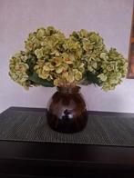 Mooie glazen vaas met bloemen, Nieuw, Ophalen of Verzenden, Glas, Minder dan 50 cm