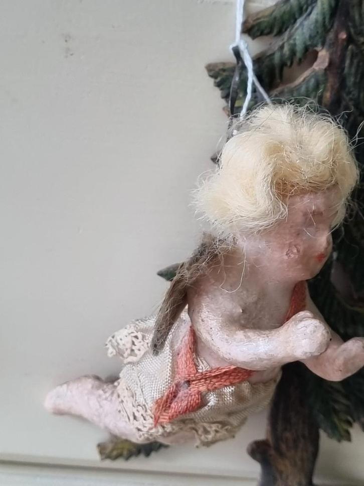 Antieke wassen zweefengel, Diversen, Kerst, Ophalen of Verzenden