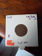 1 cent 1939 Nederland brons, Ophalen of Verzenden, Koningin Wilhelmina, 1 cent, Losse munt