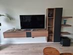 Zwevend TV Meubel Antraciet/Walnoot - Opbergruimte, Ophalen, Kunststof, 100 tot 150 cm, 150 tot 200 cm