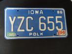 Kentekenplaat licenseplate Iowa Polk USA, Auto's, Gebruikt, Ophalen of Verzenden