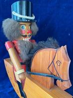 Vintage notenkraker soldaat op hobbelpaard hout, Diversen, Kerst, Gebruikt, Onbekend, Ophalen of Verzenden, Onbekend
