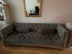 Riviera Maison 3,5 zits bank - Grijs velours, Huis en Inrichting, Banken | Sofa's en Chaises Longues, Ophalen, Driepersoons, 75 tot 100 cm