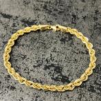 14k gouden armband rope schakel nieuw, Ophalen of Verzenden, Zo goed als nieuw, Goud