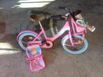 Meisjes fiets met pop en accessoires, Ophalen, Gebruikt