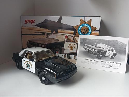 Ford Mustang special service Police 1985 GMP, Hobby en Vrije tijd, Modelauto's | 1:18, Zo goed als nieuw, Auto, Overige merken