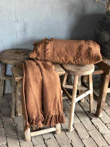 NIEUW HEERLIJKE KUSSENS & PLAIDS mooie herfst kleuren beschikbaar voor biedingen