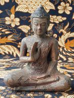 Mooie antieke Oosterse verguld houten Boeddha 25,5 cm., Ophalen of Verzenden