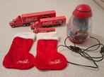 Coca Cola kerst  sokken/ vrachtwagens en lamp, Ophalen of Verzenden, Gebruikt, Lichtbak of (neon) lamp