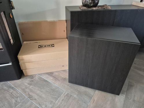 4st Ikea besta basis element tv meubel kast zwartbruin, Tuin en Terras, Bergingen en Tuinkasten, Zo goed als nieuw, Hout, Ophalen