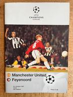 Programmaboekje manchester united - Feyenoord, Verzamelen, Ophalen of Verzenden, Zo goed als nieuw, Feyenoord, Boek of Tijdschrift