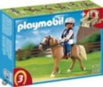 Playmobil 5109 Haflinger met paardenbox en ruiter, Kinderen en Baby's, Speelgoed | Playmobil, Complete set, Gebruikt, Ophalen of Verzenden