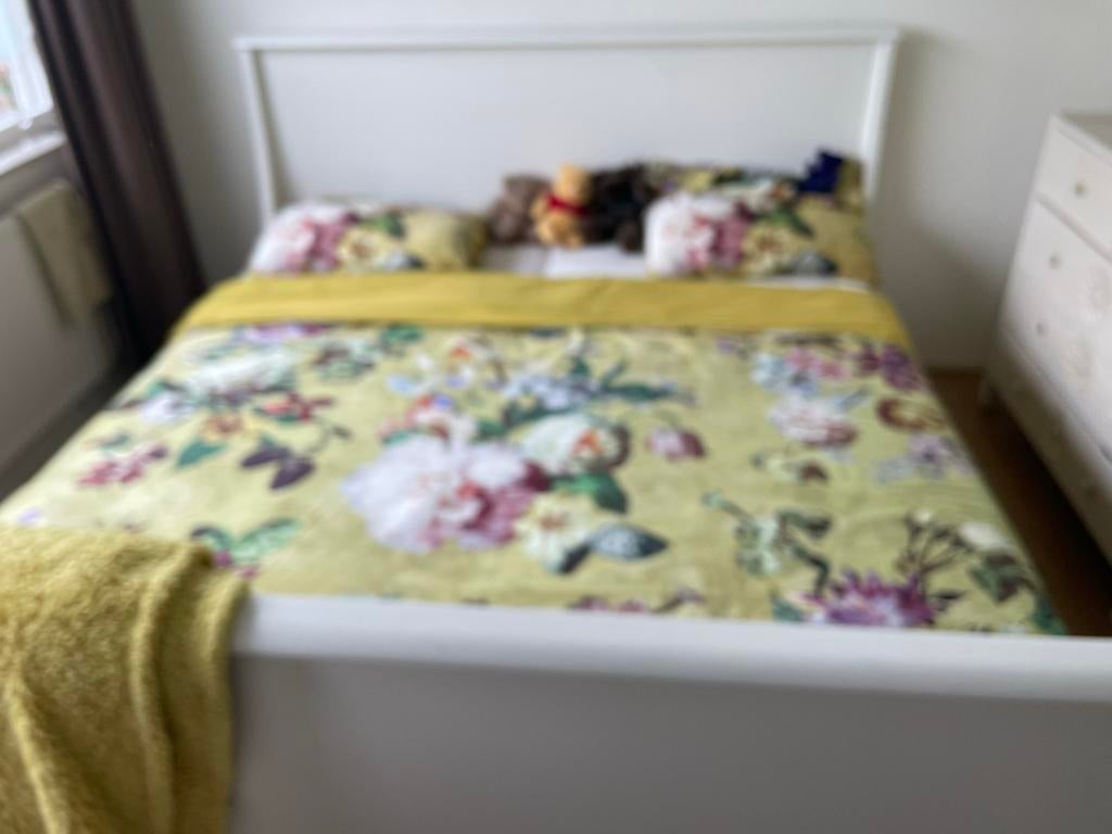 Lits Jumeaux bed, nostalgisch model., Huis en Inrichting, Slaapkamer | Beddengoed, Ophalen, Wit, Dekbedovertrek, Tweepersoons