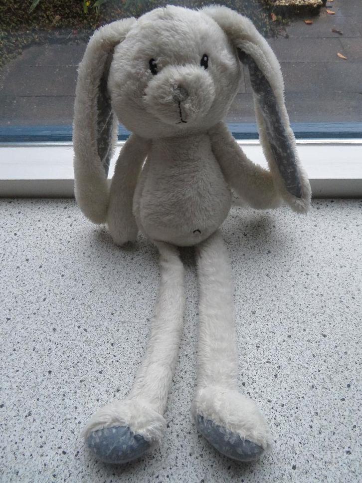 Konijn merk Little Dutch Tiamo meet ca 40 cm grijs wit, Kinderen en Baby's, Speelgoed | Knuffels en Pluche, Zo goed als nieuw